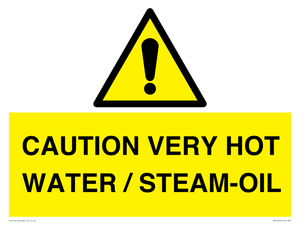 WV12625: CAUTION VERY HOT WATER / STEAM-OIL
