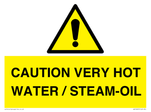 WV12625: CAUTION VERY HOT WATER / STEAM-OIL