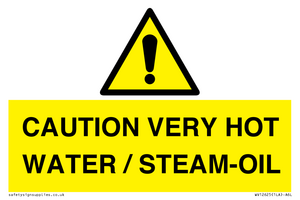 WV12625: CAUTION VERY HOT WATER / STEAM-OIL