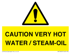 WV12625: CAUTION VERY HOT WATER / STEAM-OIL
