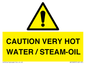 WV12625: CAUTION VERY HOT WATER / STEAM-OIL