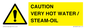 WV12625: CAUTION VERY HOT WATER / STEAM-OIL