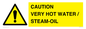 WV12625: CAUTION VERY HOT WATER / STEAM-OIL