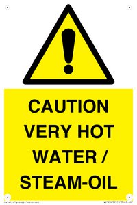 WV12625: CAUTION VERY HOT WATER / STEAM-OIL