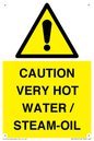 WV12625: CAUTION VERY HOT WATER / STEAM-OIL