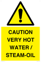WV12625: CAUTION VERY HOT WATER / STEAM-OIL