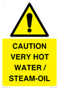 WV12625: CAUTION VERY HOT WATER / STEAM-OIL