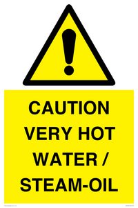 WV12625: CAUTION VERY HOT WATER / STEAM-OIL