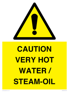 WV12625: CAUTION VERY HOT WATER / STEAM-OIL