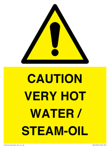 WV12625: CAUTION VERY HOT WATER / STEAM-OIL