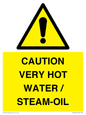 WV12625: CAUTION VERY HOT WATER / STEAM-OIL