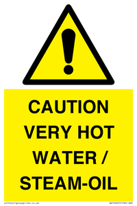 WV12625: CAUTION VERY HOT WATER / STEAM-OIL
