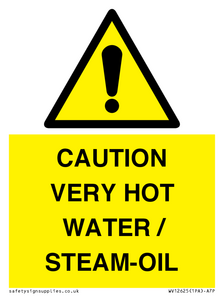 WV12625: CAUTION VERY HOT WATER / STEAM-OIL