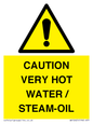WV12625: CAUTION VERY HOT WATER / STEAM-OIL