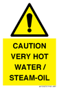 WV12625: CAUTION VERY HOT WATER / STEAM-OIL