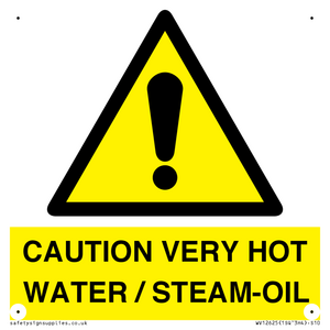 WV12625: CAUTION VERY HOT WATER / STEAM-OIL