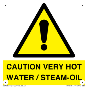 WV12625: CAUTION VERY HOT WATER / STEAM-OIL