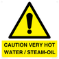 WV12625: CAUTION VERY HOT WATER / STEAM-OIL