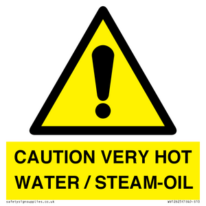 WV12625: CAUTION VERY HOT WATER / STEAM-OIL