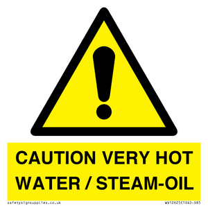 WV12625: CAUTION VERY HOT WATER / STEAM-OIL