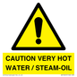 WV12625: CAUTION VERY HOT WATER / STEAM-OIL