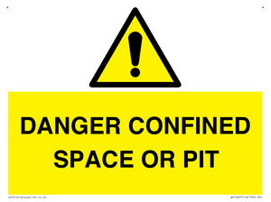 WV12627: DANGER CONFINED SPACE OR PIT