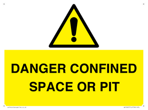 WV12627: DANGER CONFINED SPACE OR PIT