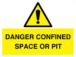WV12627: DANGER CONFINED SPACE OR PIT