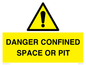 WV12627: DANGER CONFINED SPACE OR PIT