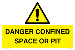WV12627: DANGER CONFINED SPACE OR PIT
