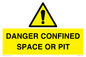 WV12627: DANGER CONFINED SPACE OR PIT