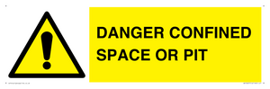 WV12627: DANGER CONFINED SPACE OR PIT