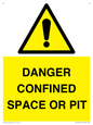 WV12627: DANGER CONFINED SPACE OR PIT