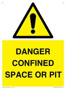 WV12627: DANGER CONFINED SPACE OR PIT