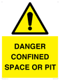 WV12627: DANGER CONFINED SPACE OR PIT