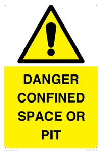 WV12627: DANGER CONFINED SPACE OR PIT
