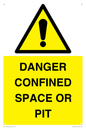 WV12627: DANGER CONFINED SPACE OR PIT