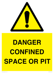 WV12627: DANGER CONFINED SPACE OR PIT