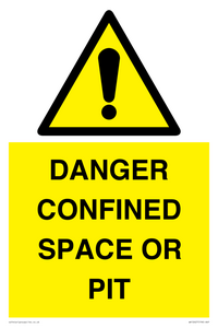 WV12627: DANGER CONFINED SPACE OR PIT