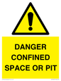 WV12627: DANGER CONFINED SPACE OR PIT