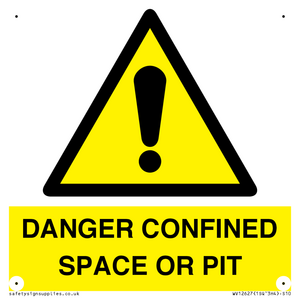 WV12627: DANGER CONFINED SPACE OR PIT