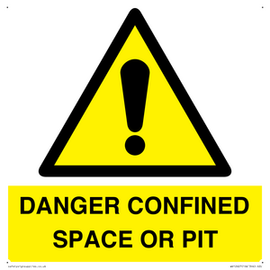 WV12627: DANGER CONFINED SPACE OR PIT