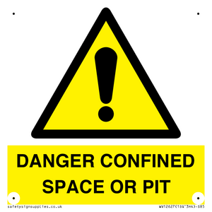 WV12627: DANGER CONFINED SPACE OR PIT