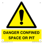 WV12627: DANGER CONFINED SPACE OR PIT