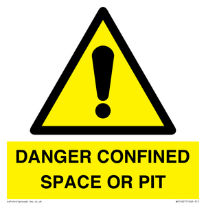 WV12627: DANGER CONFINED SPACE OR PIT