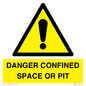 WV12627: DANGER CONFINED SPACE OR PIT