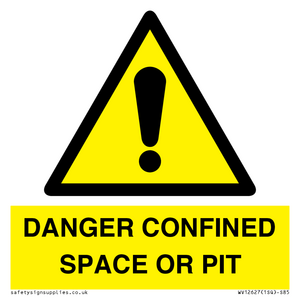 WV12627: DANGER CONFINED SPACE OR PIT