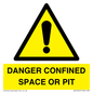 WV12627: DANGER CONFINED SPACE OR PIT