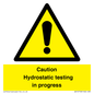 WV12758: Caution Hydrostatic testing in progress