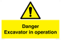 WV12760: Danger Excavator in operation